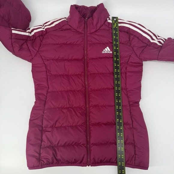 Adidas Women Lifestyle Essentials Down Jacket GH4597 Berry Red Size Small - Picture 10 of 11